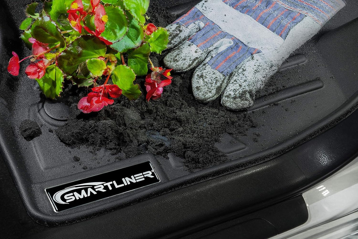 2 Row Black Floor Mats Set W1249