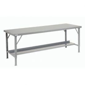 Heavy-Duty Steel Top Workbench - Gray W290