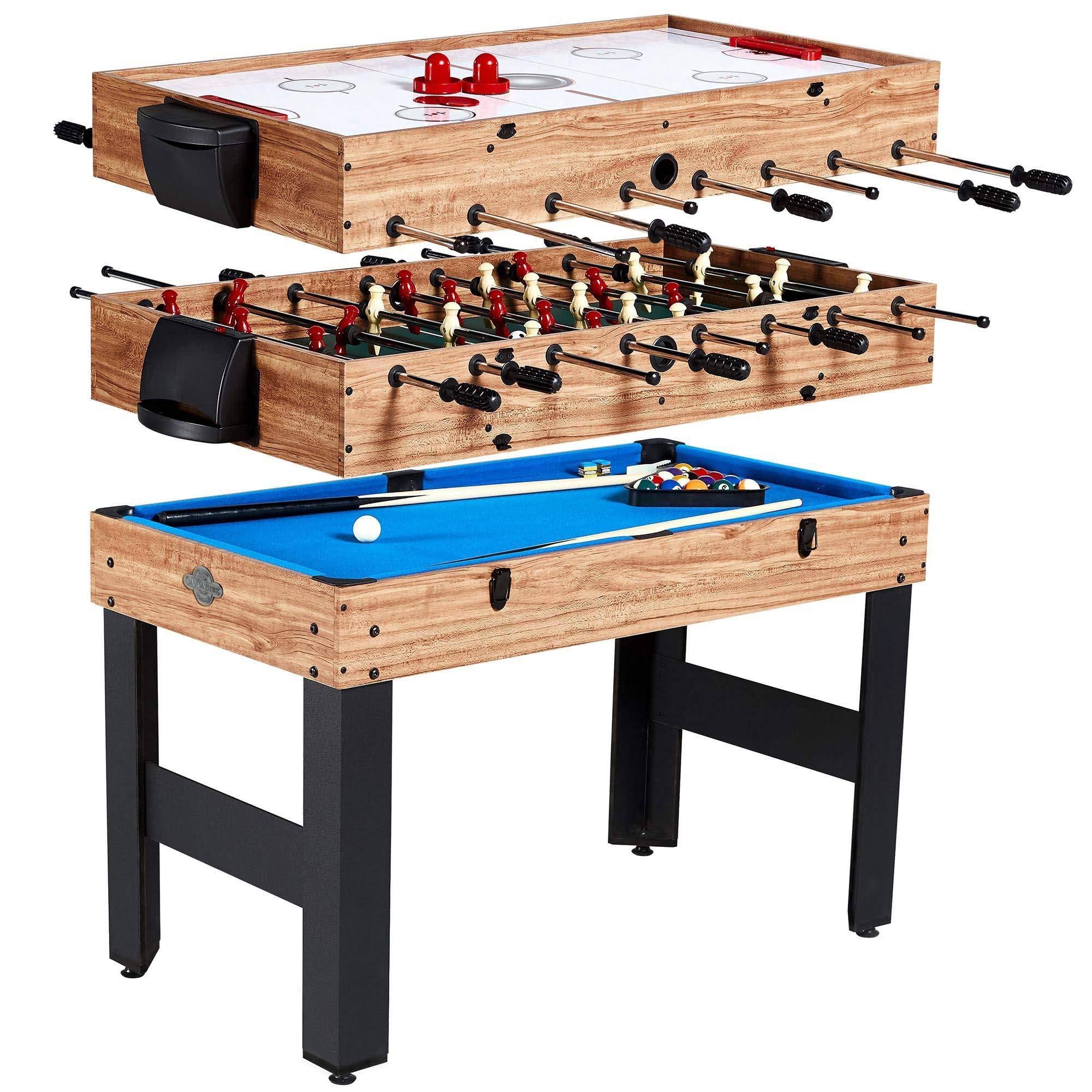 3 In 1 Pool Billiard Slide Hockey Foosball Combo Game Table S377