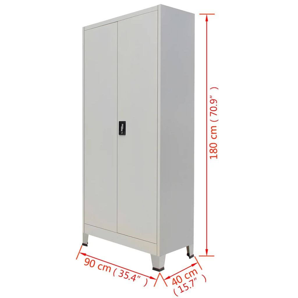 Gray Steel Locker Cabinet with 2 Doors E20527