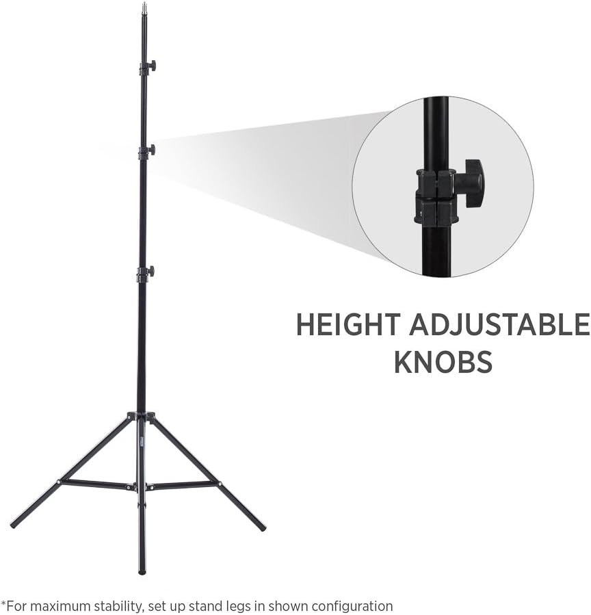 2-Light Fluorescent Studio Lighting Kit with 20"x20" Softboxes, 105W Bulbs & Light Stands B28488