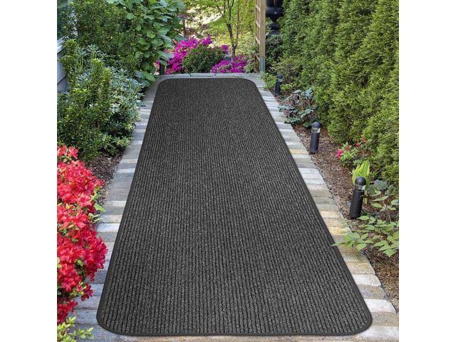 Charcoal Black Skid-Resistant Carpet Runner Y406