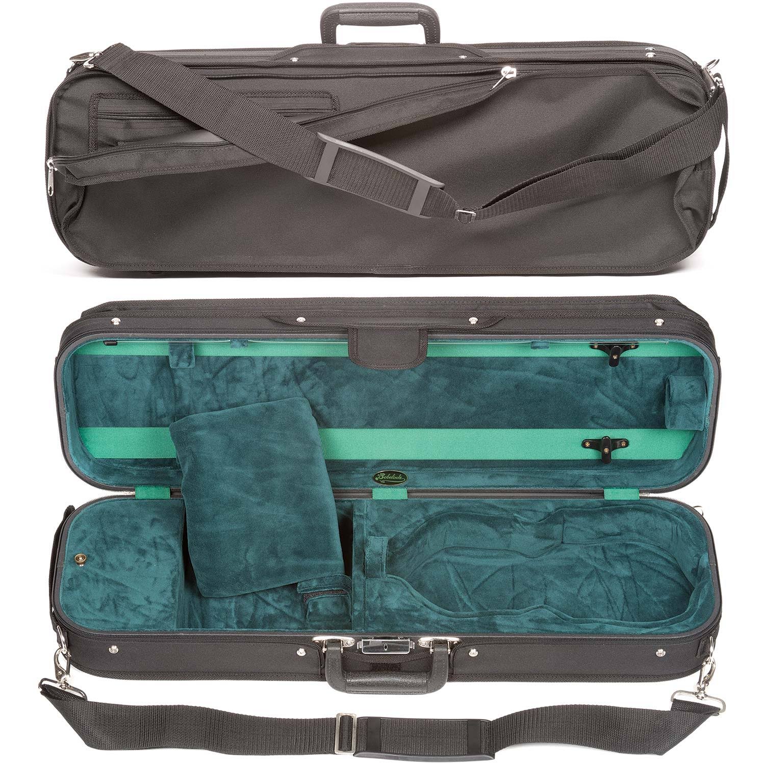 Oblong 3/4 Violin Case with Green Velour Interior E655052