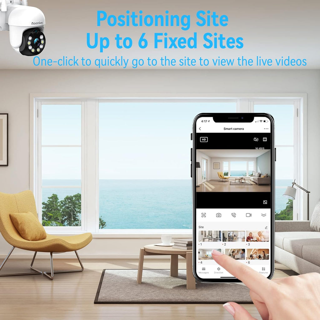 3MP 360 Degree Pan Tilt Auto Tracking 8X Zoom Wired Security Camera P156716