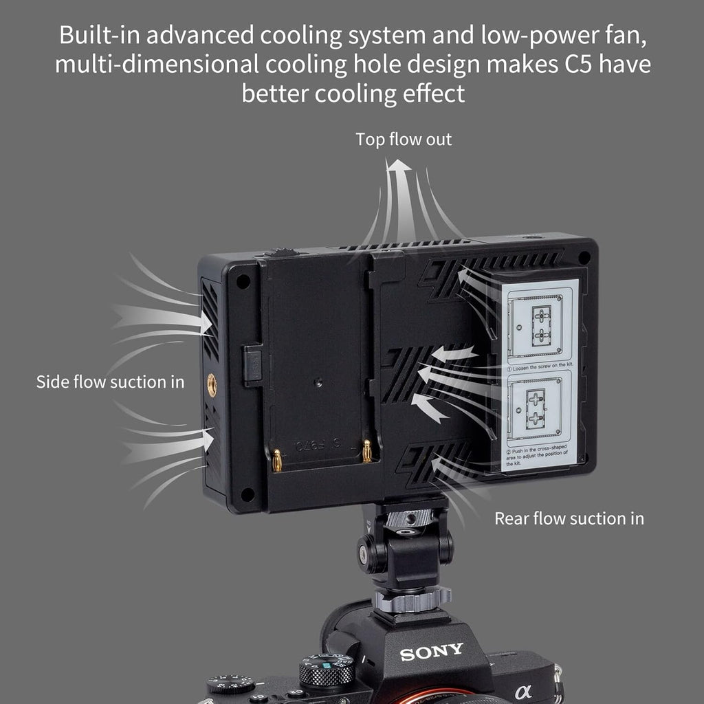 5.5 Inch 3000nit Touch Screen On-Camera Field Monitor with F970 External Power 4K HDMI Input Output R2775