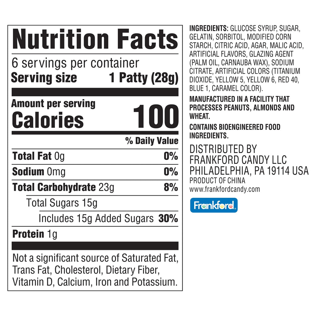 Assorted Fruit Flavor Gummy Candy, 5.92 oz F55212