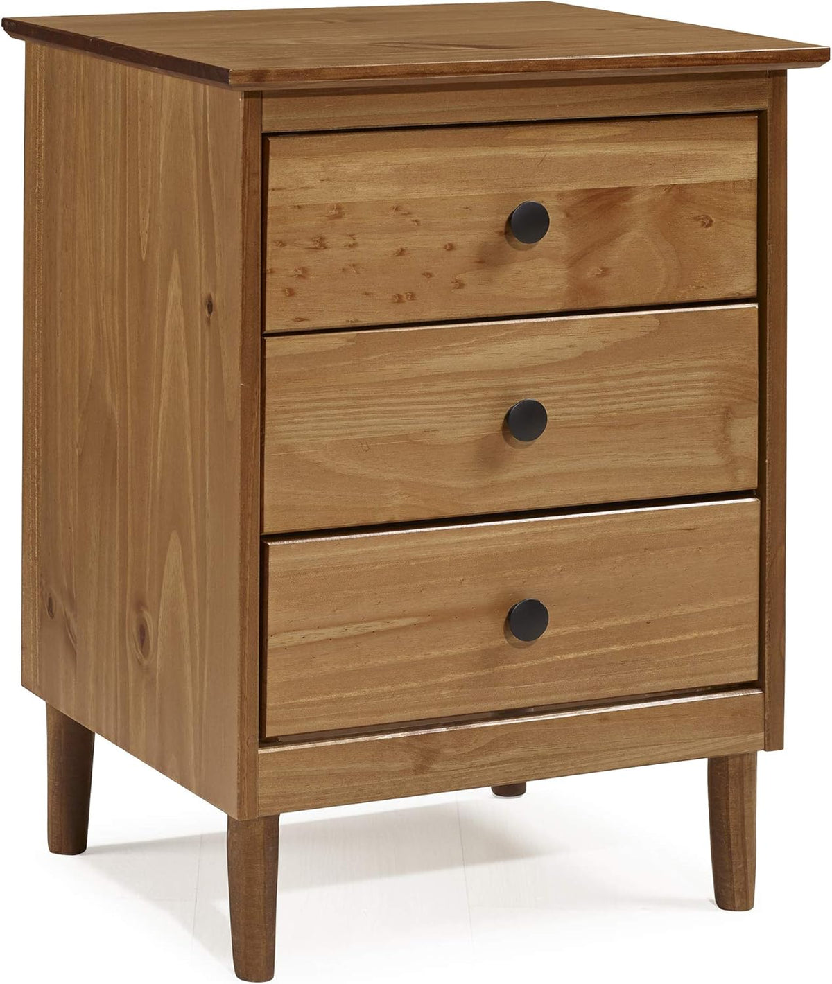 Caramel Wood 3 Drawer Nightstand K9261