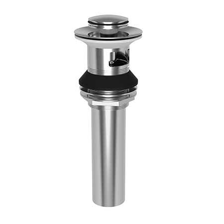Lavatory Push Pop-Up Drain Assembly with Overflow Satin Gold D8201