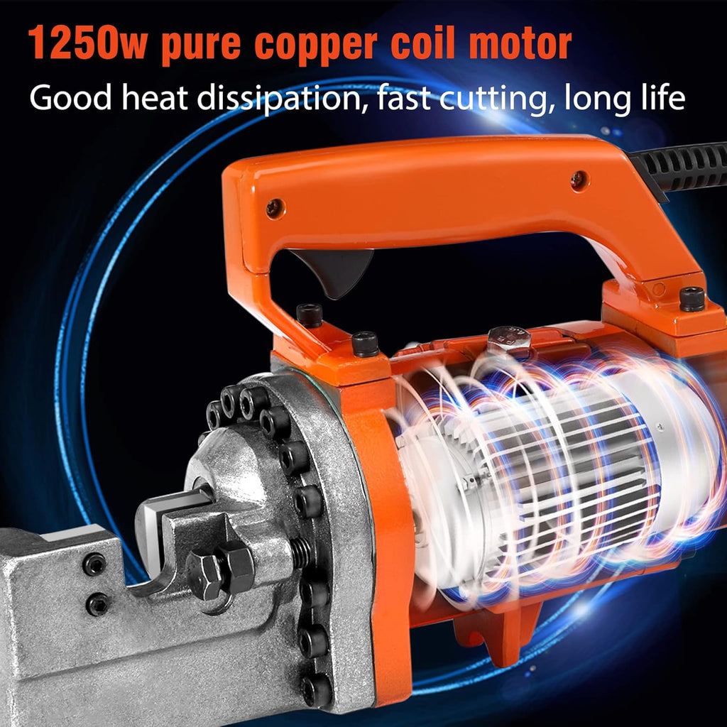 Rebar Cutter, 1250W Electric Hydraulic, Cutting up to 3/4 Inch 4-20mm #6 Rebar, with Replaceable Jaw Blades (AC 110V RC-20) G4812