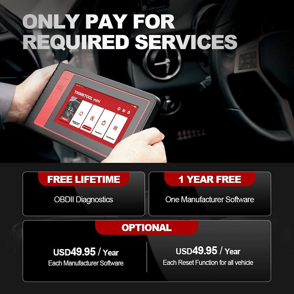 OBD2 Scanner with 28 Reset, IMMO/Key Programming, Injector & ECU Coding, Bidirectional Scan Tool P4661
