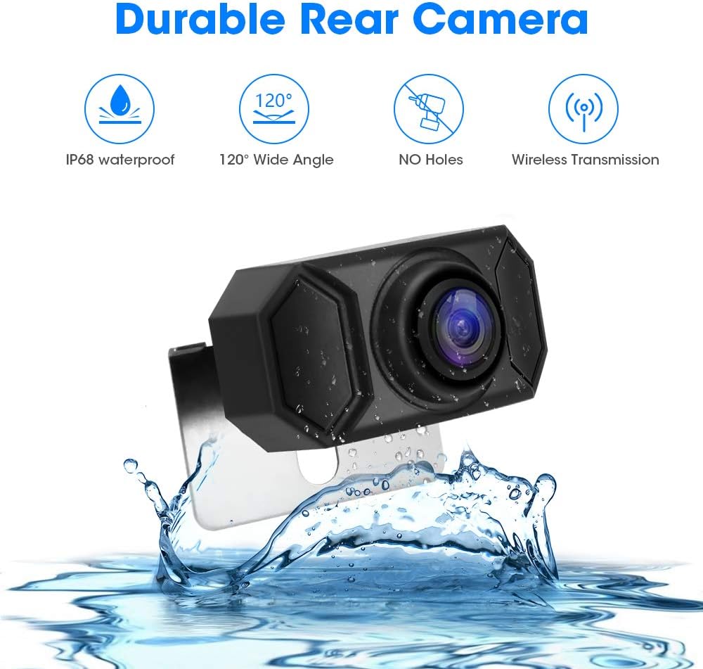 Wireless Backup Camera with 5'' Monitor, Waterproof Night Vision Camera T298861