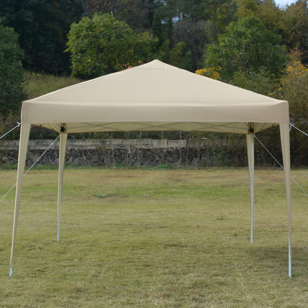 Khaki 10' x 10' Instant Canopy Tent with Carrying Bag U8248