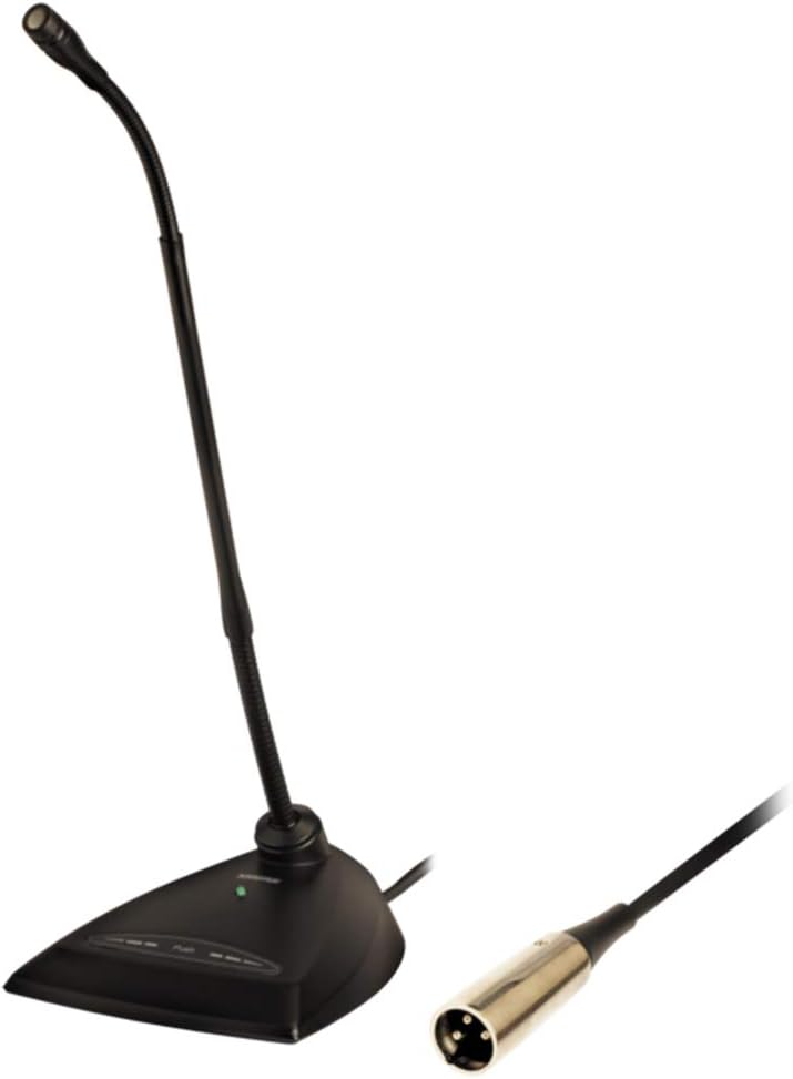 Cardioid Desktop Gooseneck Condenser Microphone with Base and Cable W1913