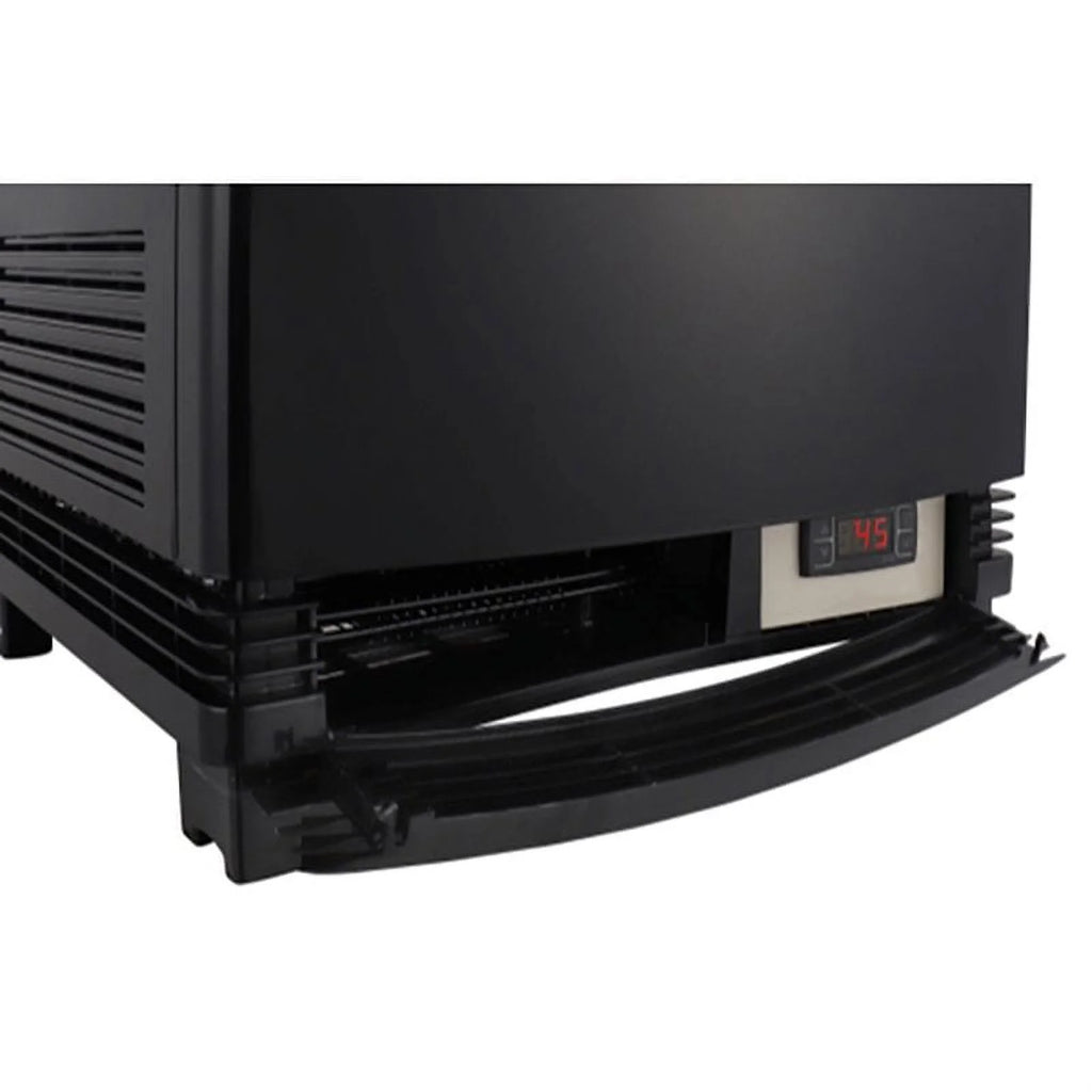 Black Countertop Refrigerator Display Case Commercial Beverage Cooler with LED Lighting, 3 cu. ft Capacity E911617