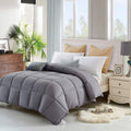 Queen Grey Down Alternative Comforter Duvet Insert with Tabs L573