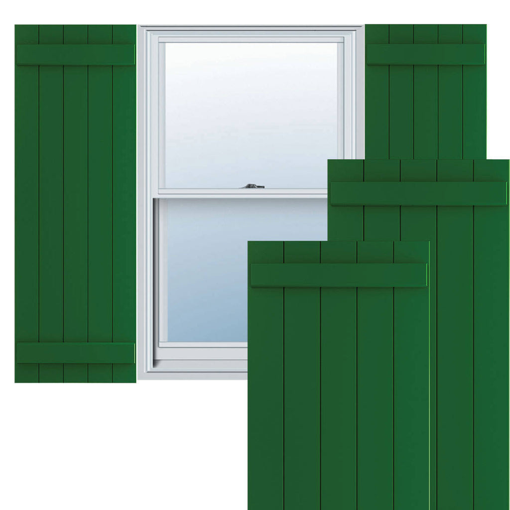 Chrome Composite Board-n-Batten Shutters (Per Pair) D605716