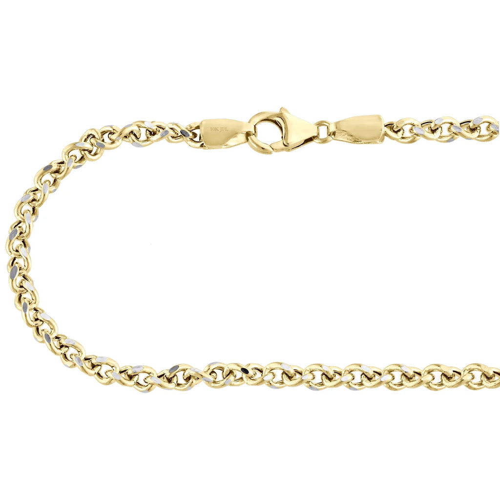 18 Inch Yellow Gold Twisted Curb Chain Necklace Z737750