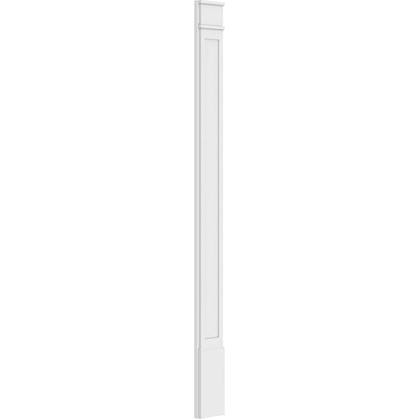 Flat Panel PVC Pilaster with Decorative Capital and Base (Pair) Z380024