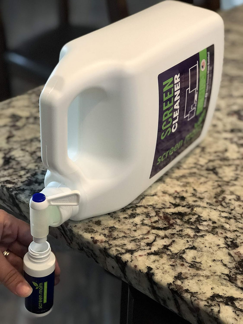 Screen Cleaner Refill Station with Dispensing Tap, 1 Gallon Pack of 2 A350074
