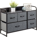 Bronze 5 Drawer Fabric Storage Dresser H637