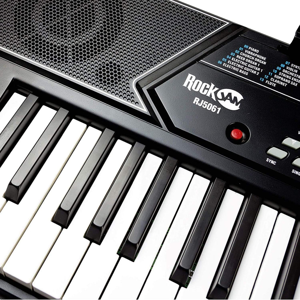 61 Key Keyboard Piano With Pitch Bend Kit, Keyboard Stand, Piano Bench, Headphones X73820