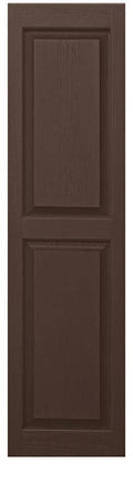 2-Pack Brown Raised Panel Vinyl Exterior Shutters F175
