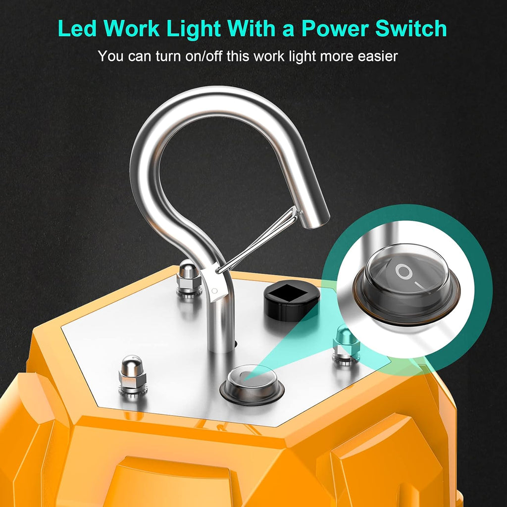 125W LED Temporary Work Light with 10' Cable Portable Hanging Construction Light IP65 A739