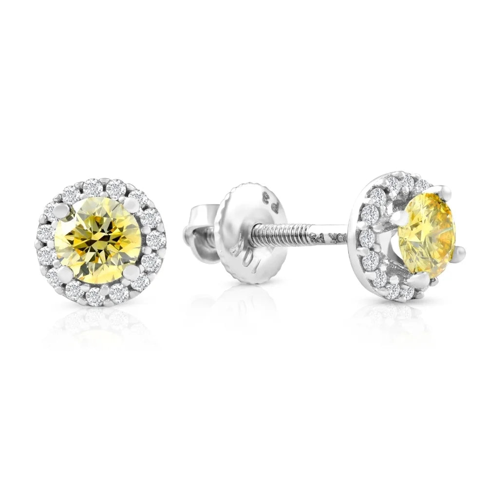 10k White Gold Lab Grown Diamond Stud Earrings R575240