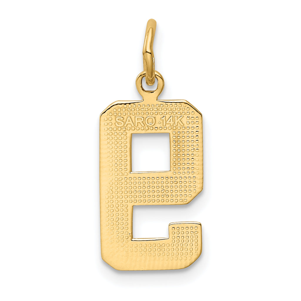 10K Yellow Gold Number 9 Pendant Charm V7382