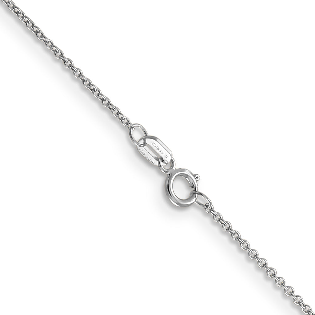 14K White Gold Cable Chain Necklace 16 Inches E1702