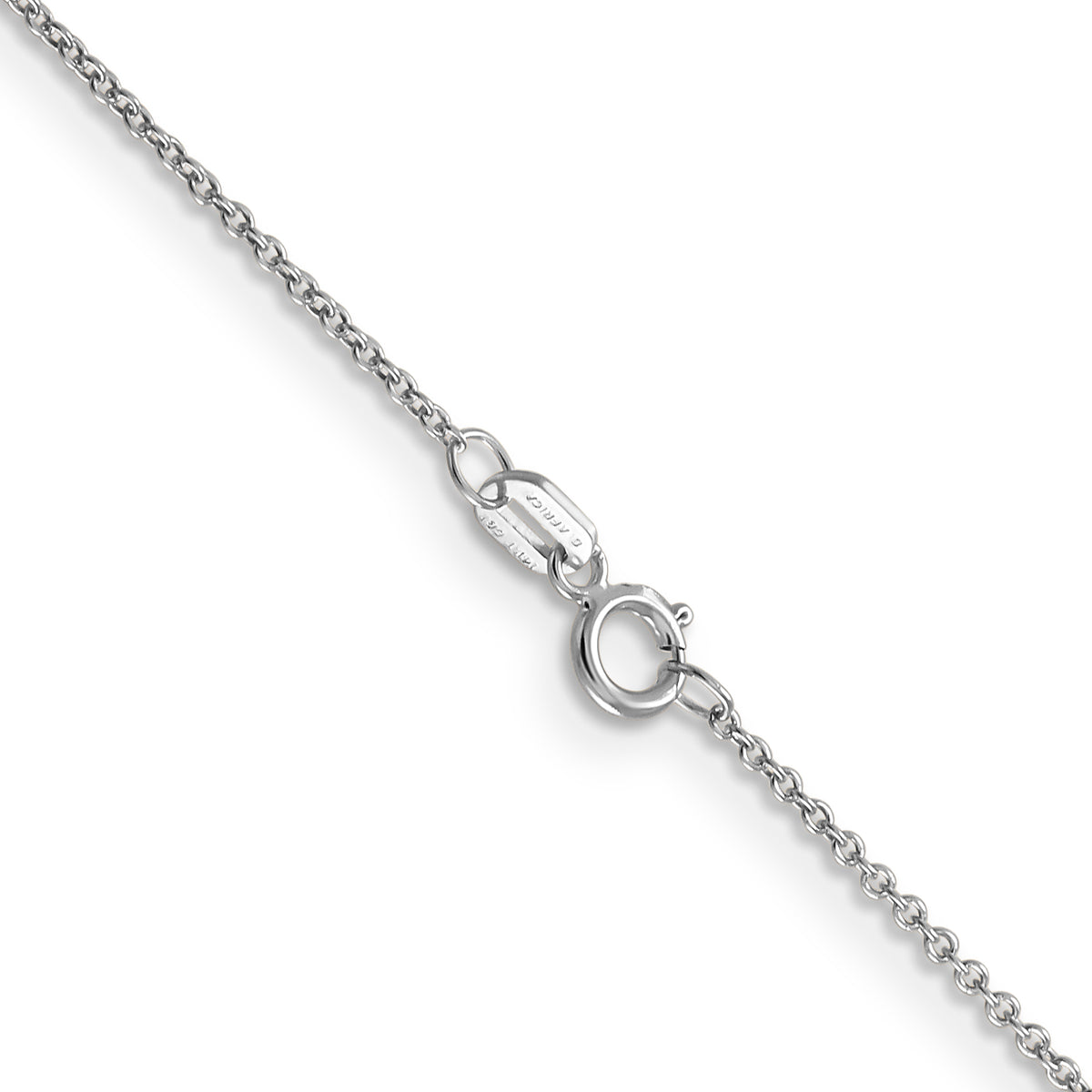 14K White Gold Cable Chain Necklace 16 Inches E1702