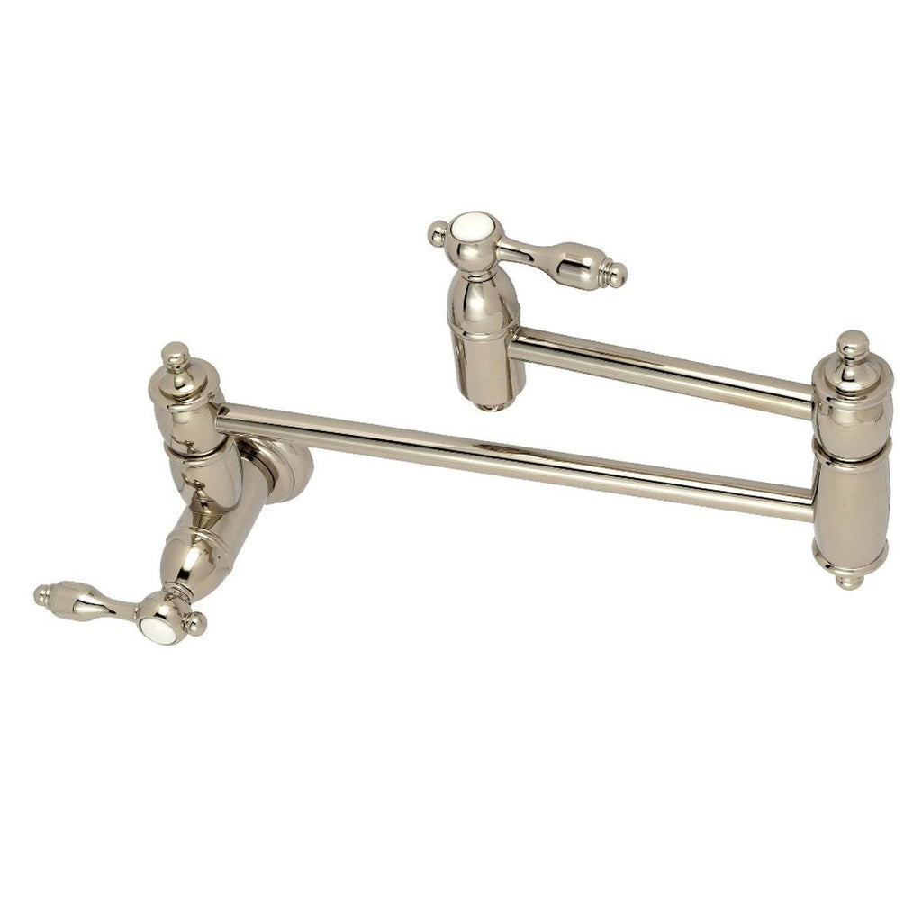 Brushed Brass Wall Mount Pot Filler Kitchen Faucet I545568