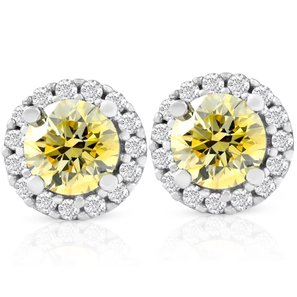 10k White Gold Lab Grown Diamond Stud Earrings R575240