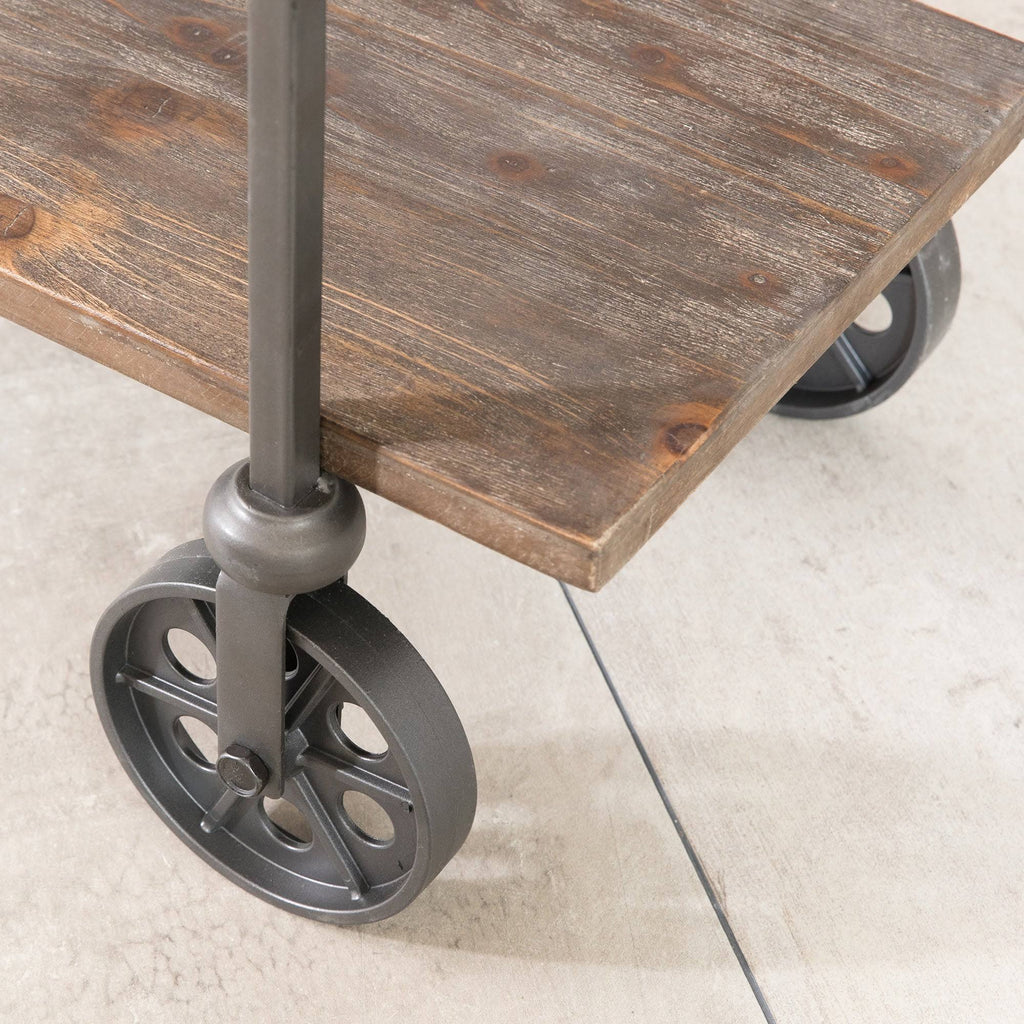 Black Industrial Farmhouse Bar Cart Q1960