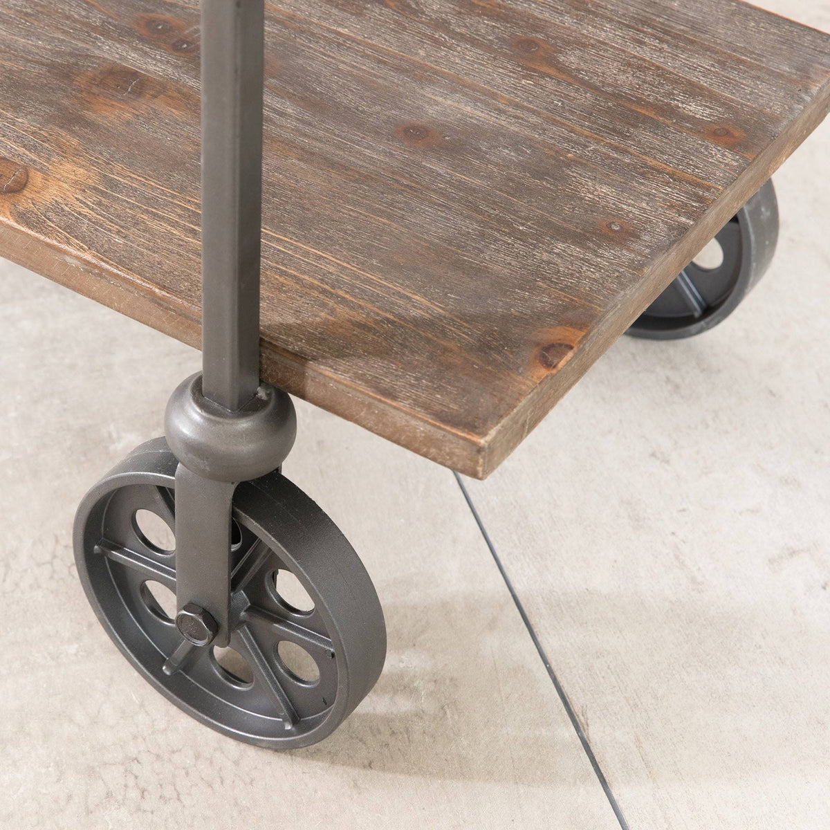 Black Industrial Farmhouse Bar Cart Q1960