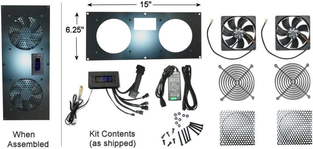 Programmable Thermostat Cooling Kit with Dual 120mm Fan O6317