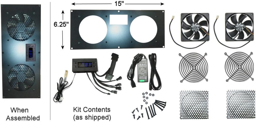 Programmable Thermostat Cooling Kit with Dual 120mm Fan O6317