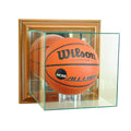 Walnut Finish Wall-Mounted Basketball Display Case E305