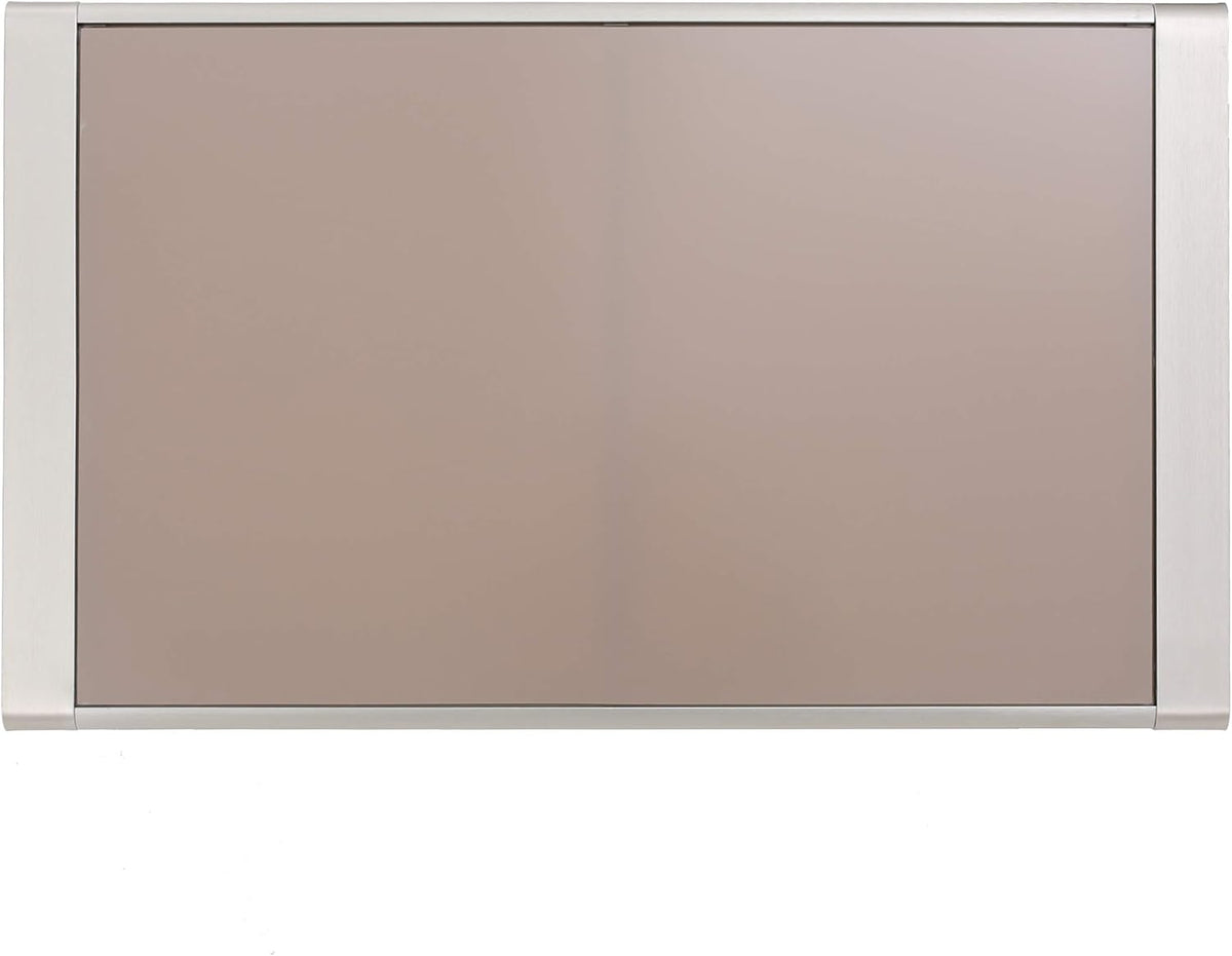 Silver Aluminum Coffee Table with Glass Top P224
