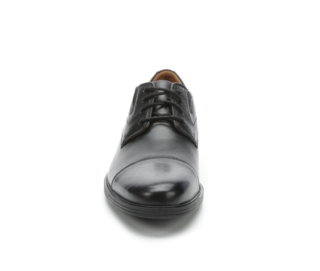 Clarks Mens Whiddon Cap Black Leather Size 14 O4192
