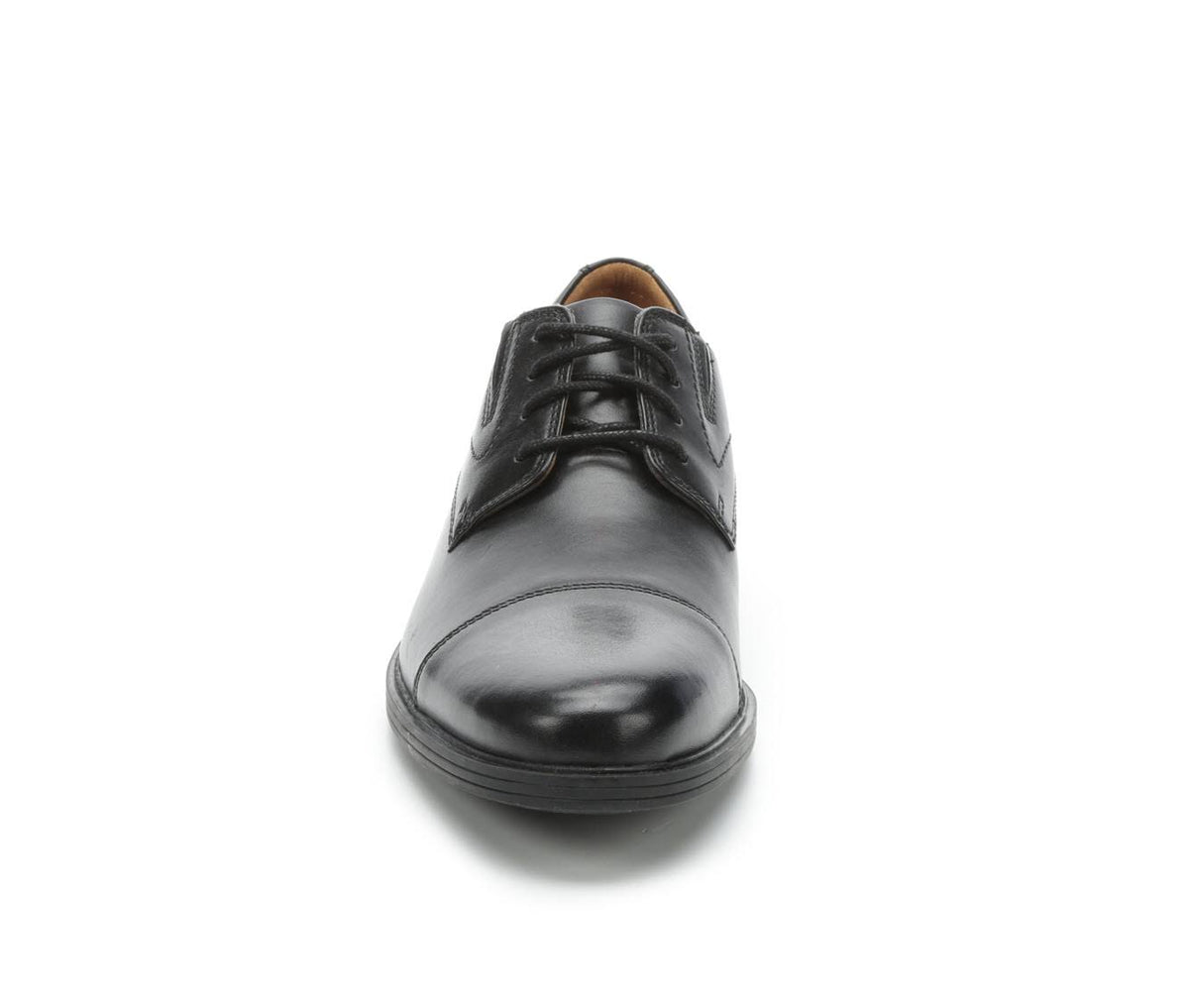 Clarks Mens Whiddon Cap Black Leather Size 14 O4192