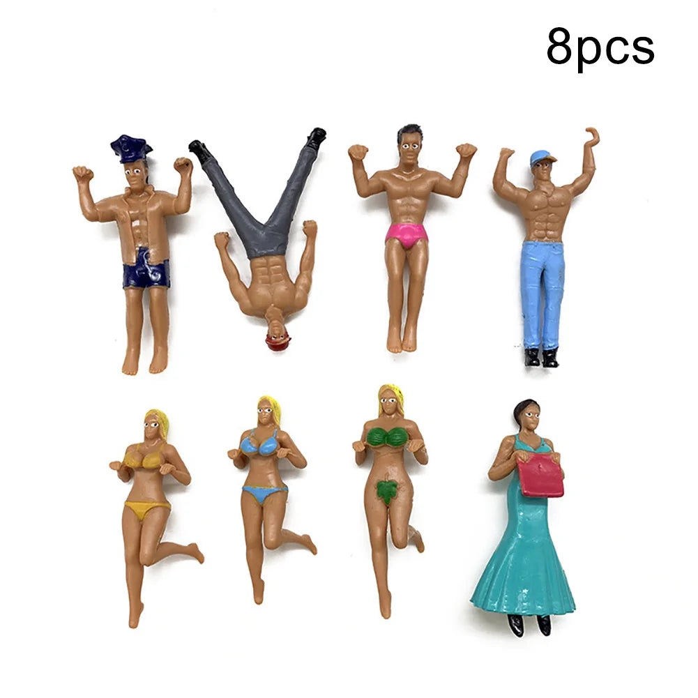 8Pcs Mini Simulated People Dollhouse Pendant Decor S18600