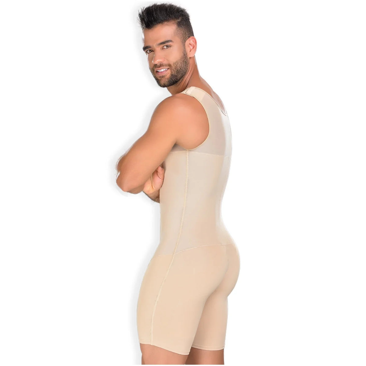 Beige M Tummy Control Full Body Shaper X730041