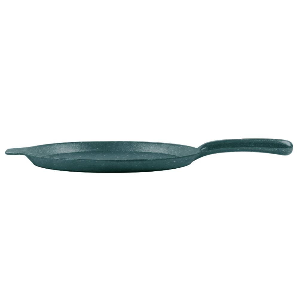 Hunter Green White Speckle 10x22 Sand Cast Aluminum Pizza Tray with Handle Z781