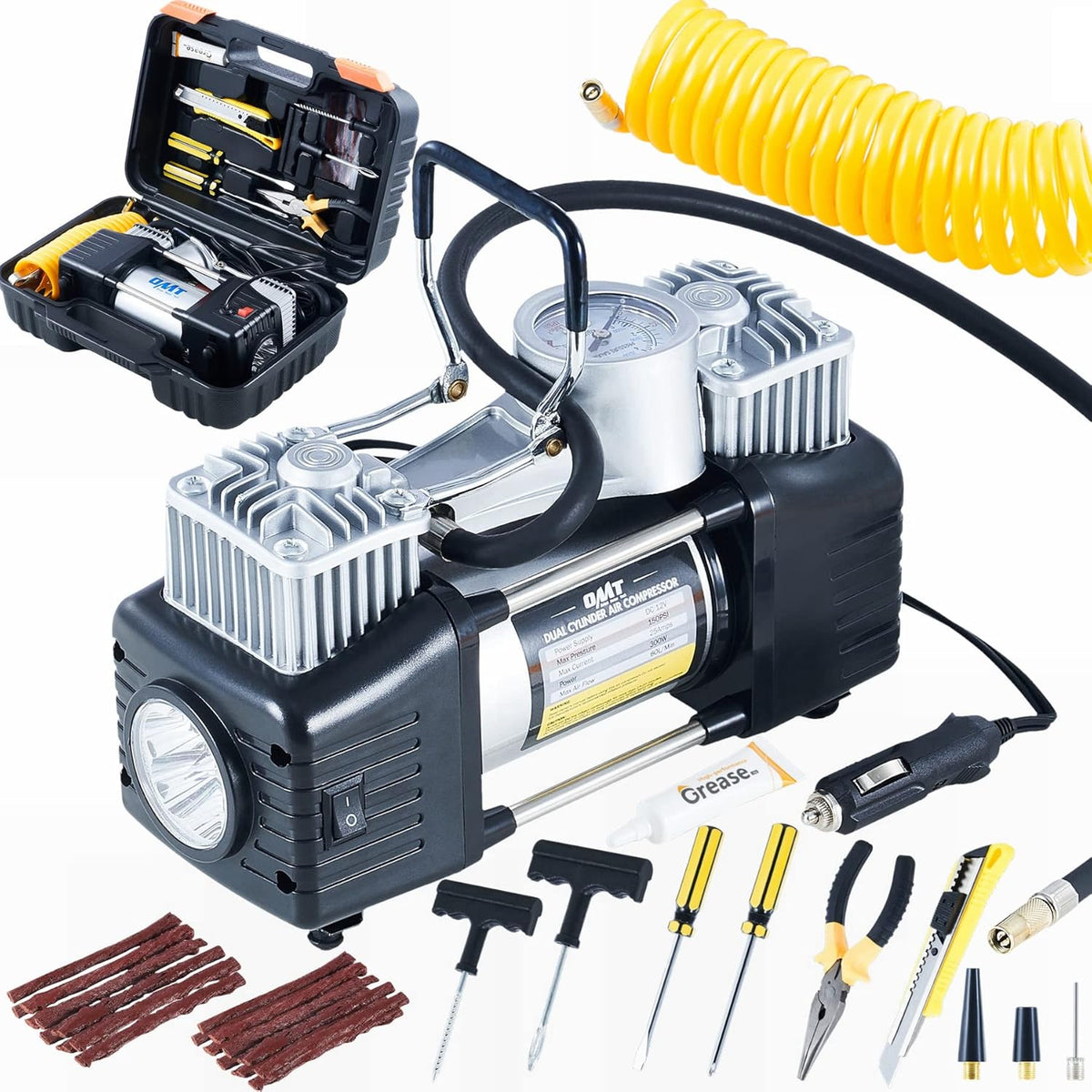 30pc Tire Repair Kit with 12V 150psi Air Compressor U9983