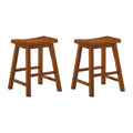 Oak Wood Dining Stools Set of 2 C75699