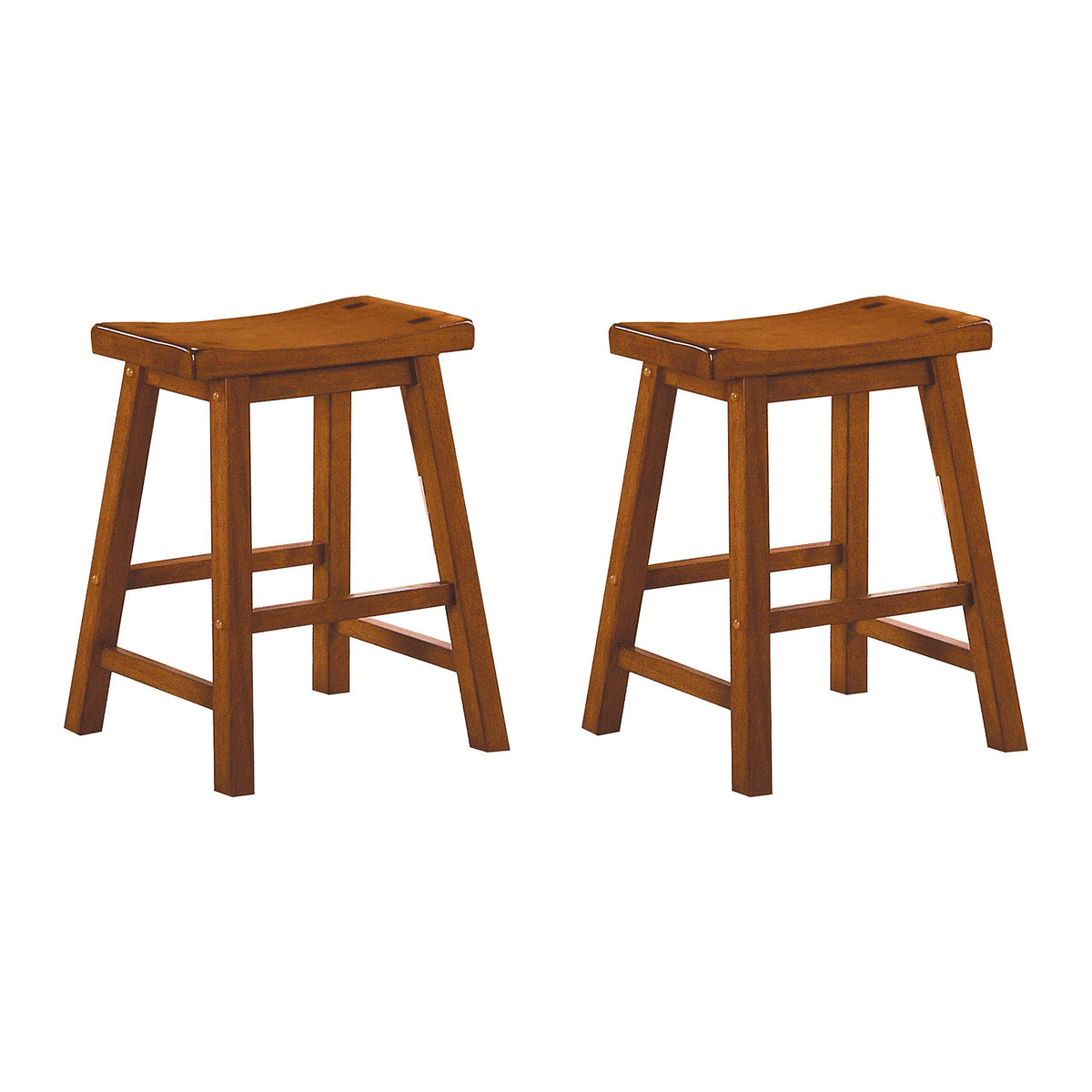 Oak Wood Dining Stools Set of 2 C75699