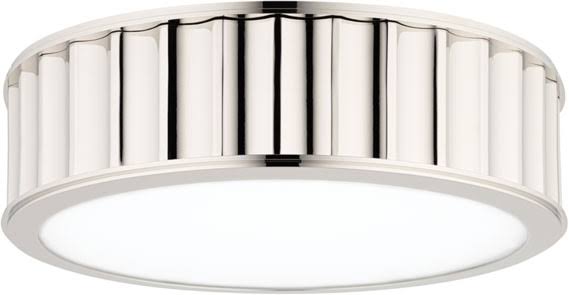 Polished Nickel 2 Light Flush Mount D2846