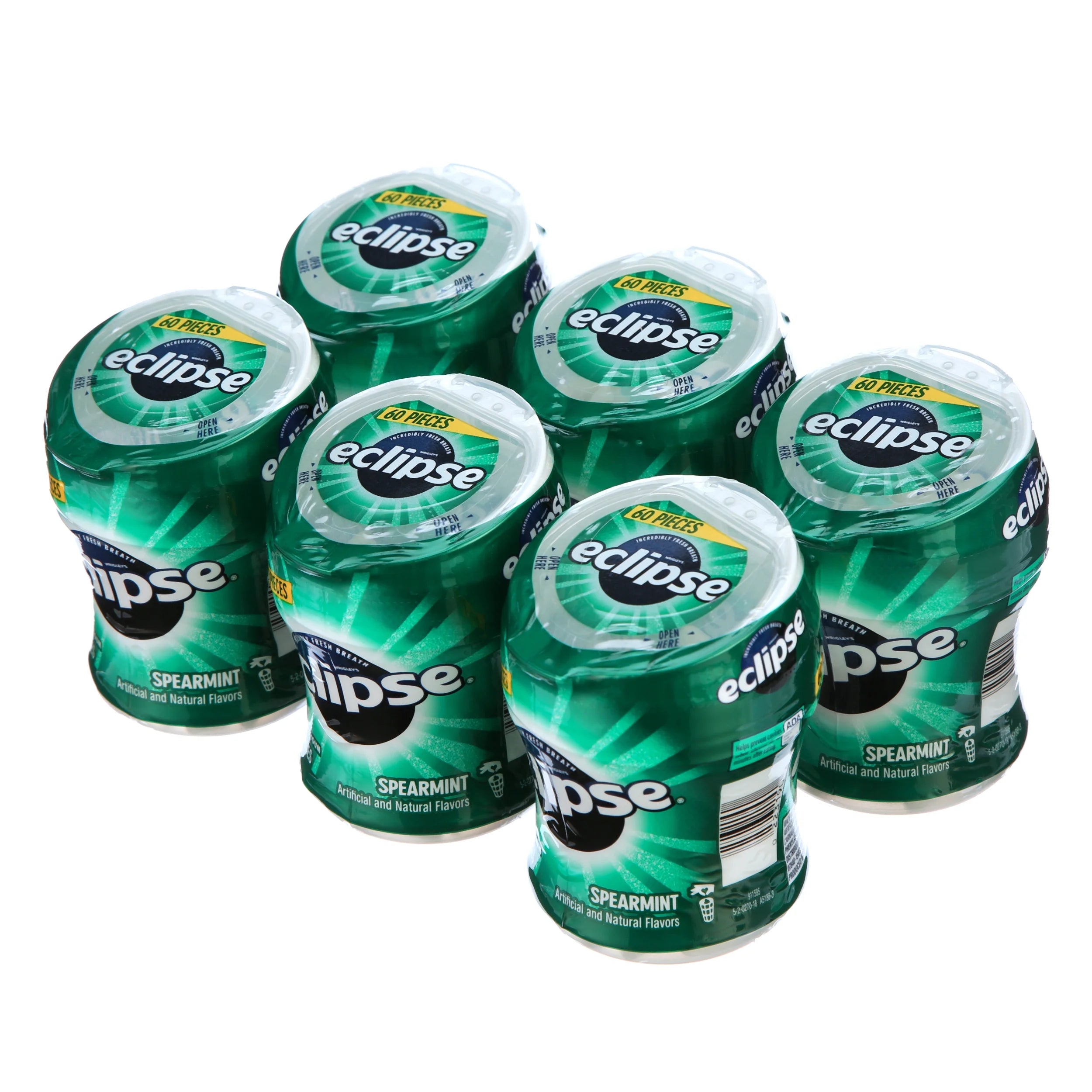 Sugar Free Spearmint Chewing Gum, 60 pc, 6 ct M57950