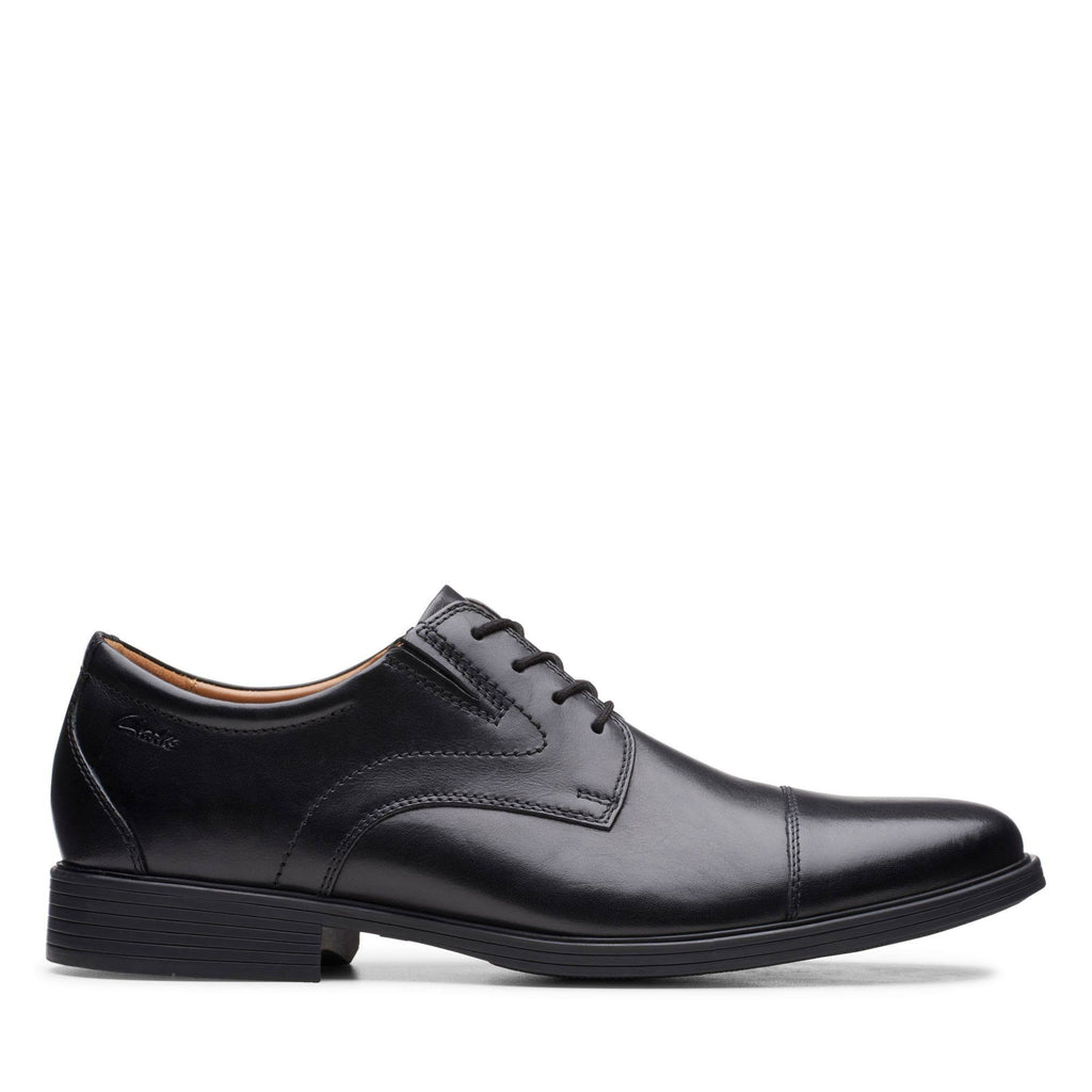Clarks Mens Whiddon Cap Black Leather Size 14 O4192